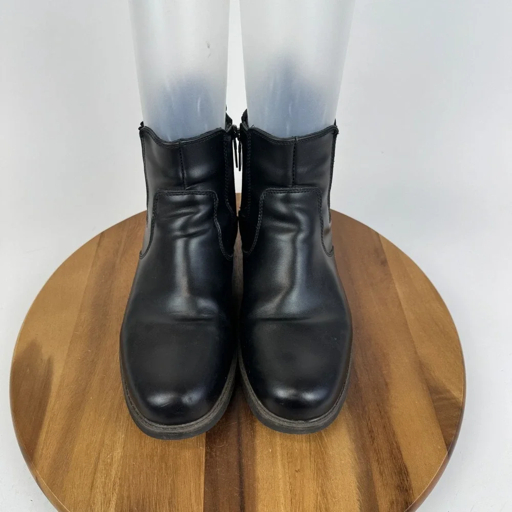 Mens Blondo Shadow Black Leather Waterproof Lined Chelsea Ankle‎ Boots Size 10.5